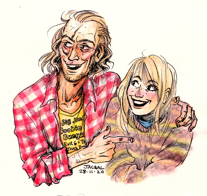 Inkheart (fineliner, watercolour)