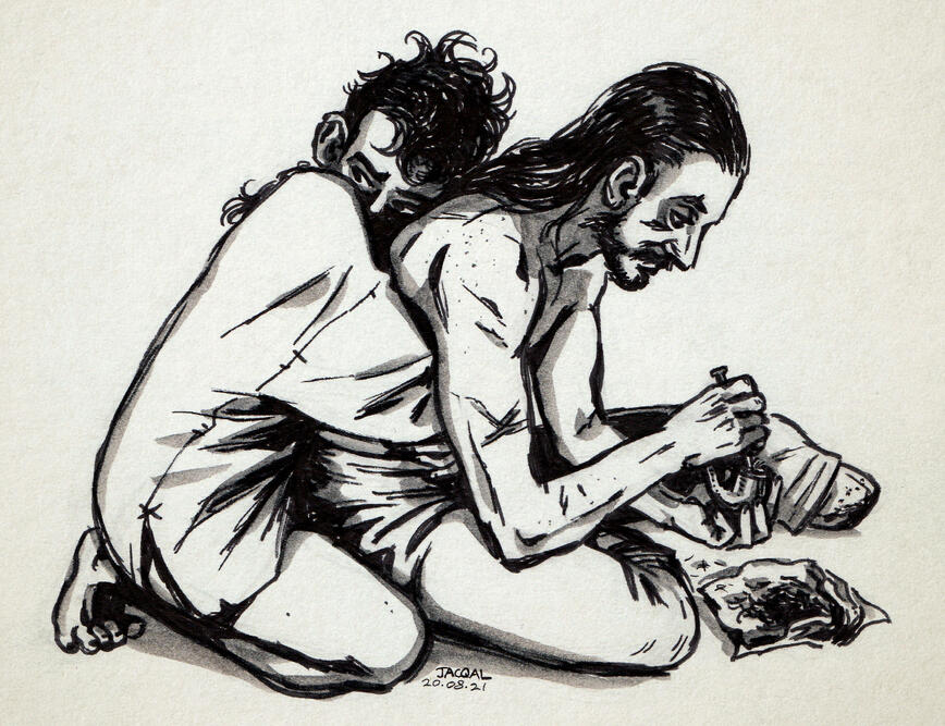 Jim & Silver (felt tip, marker)