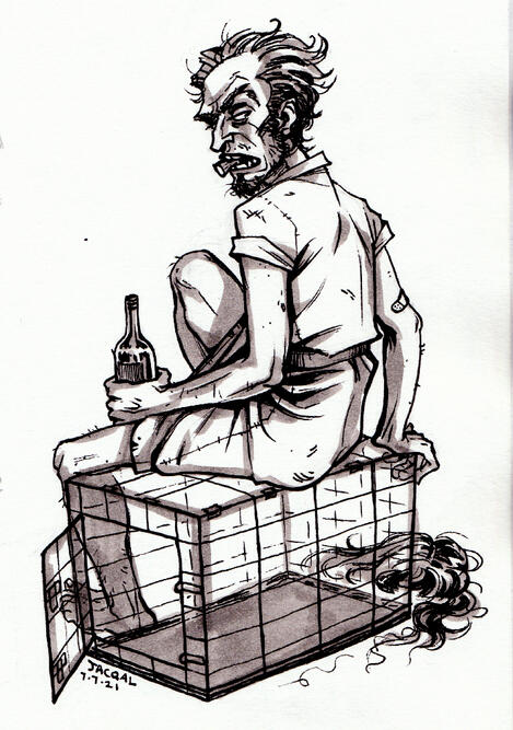 Nurse Olaf (brush-tip, fineliner, marker)