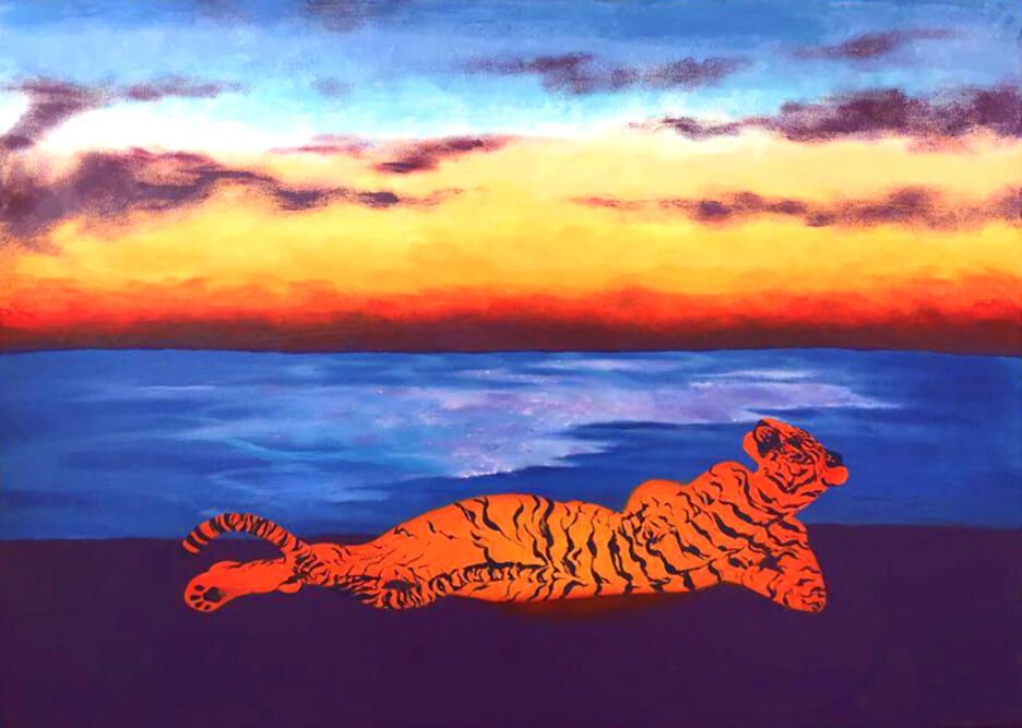 Sunset, 2016 (acrylic, A3)